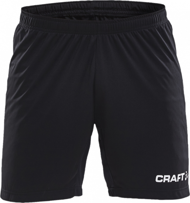 Craft - Progress Contrast Shorts - Sort & gul