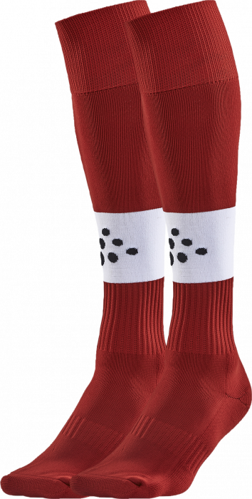 Craft - Squad Contrast Football Sock - Czerwony & biały