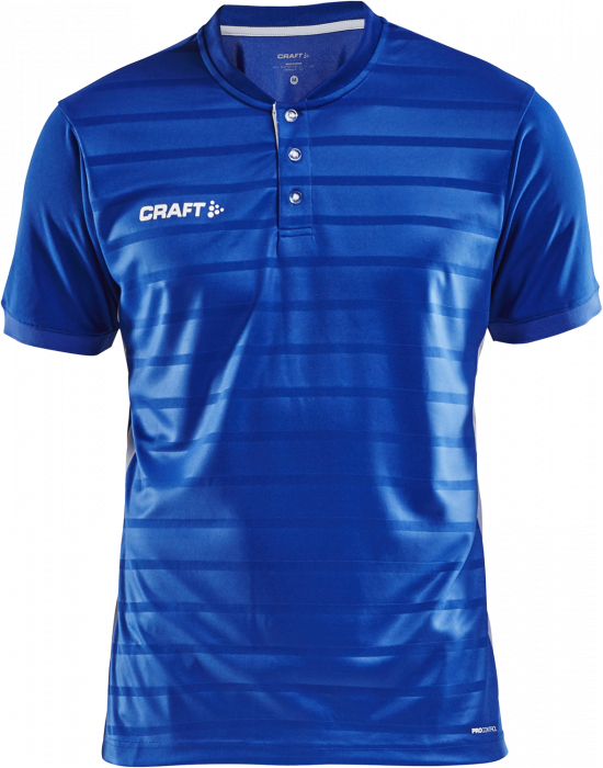 Craft - Pro Control Button Jersey - Blauw & wit