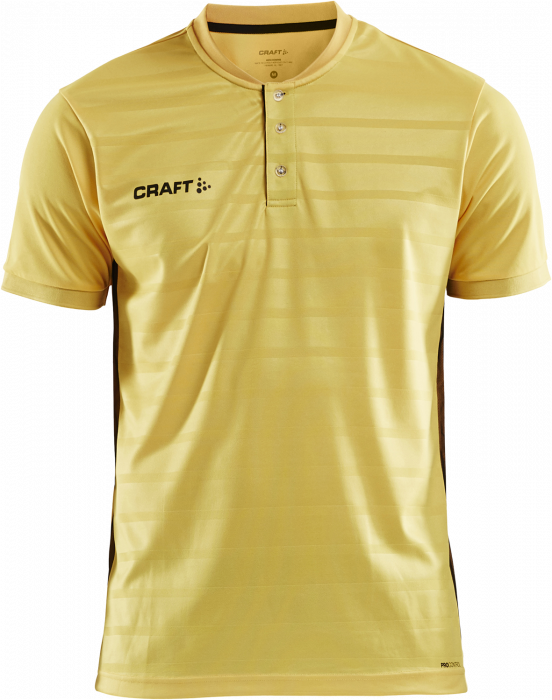 Craft - Pro Control Button Jersey - Gul & sort