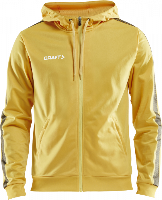 Craft - Pro Control Hood Jacket Youth - Gelb & granitgrau