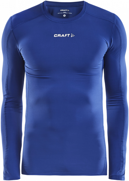 Craft - Pro Control Kompressions T-Shirt Langærmet - Blå & hvid