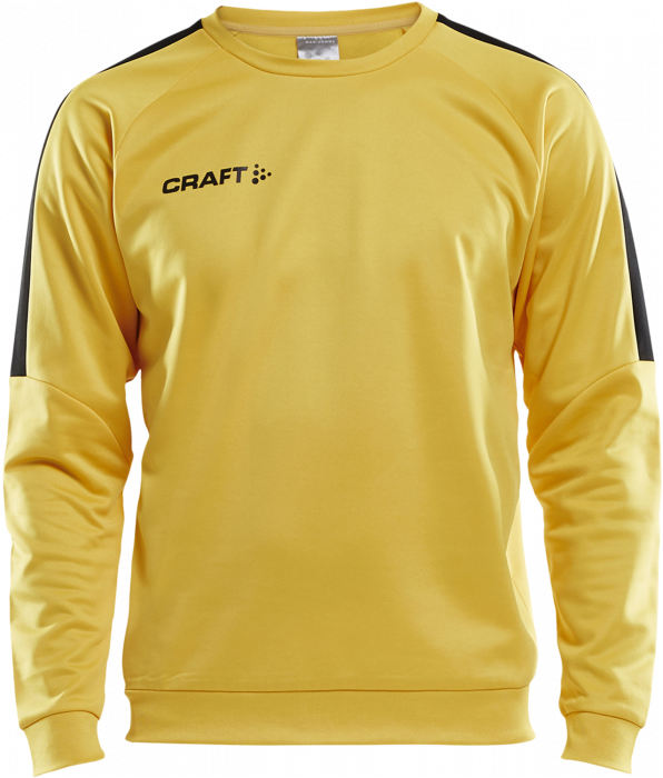 Craft - Progress R-Neck Sweather Youth - Gelb & schwarz