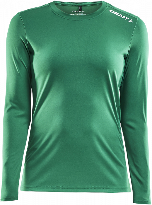 Craft - Rush Langærmet T-Shirt Dame - Grøn & hvid